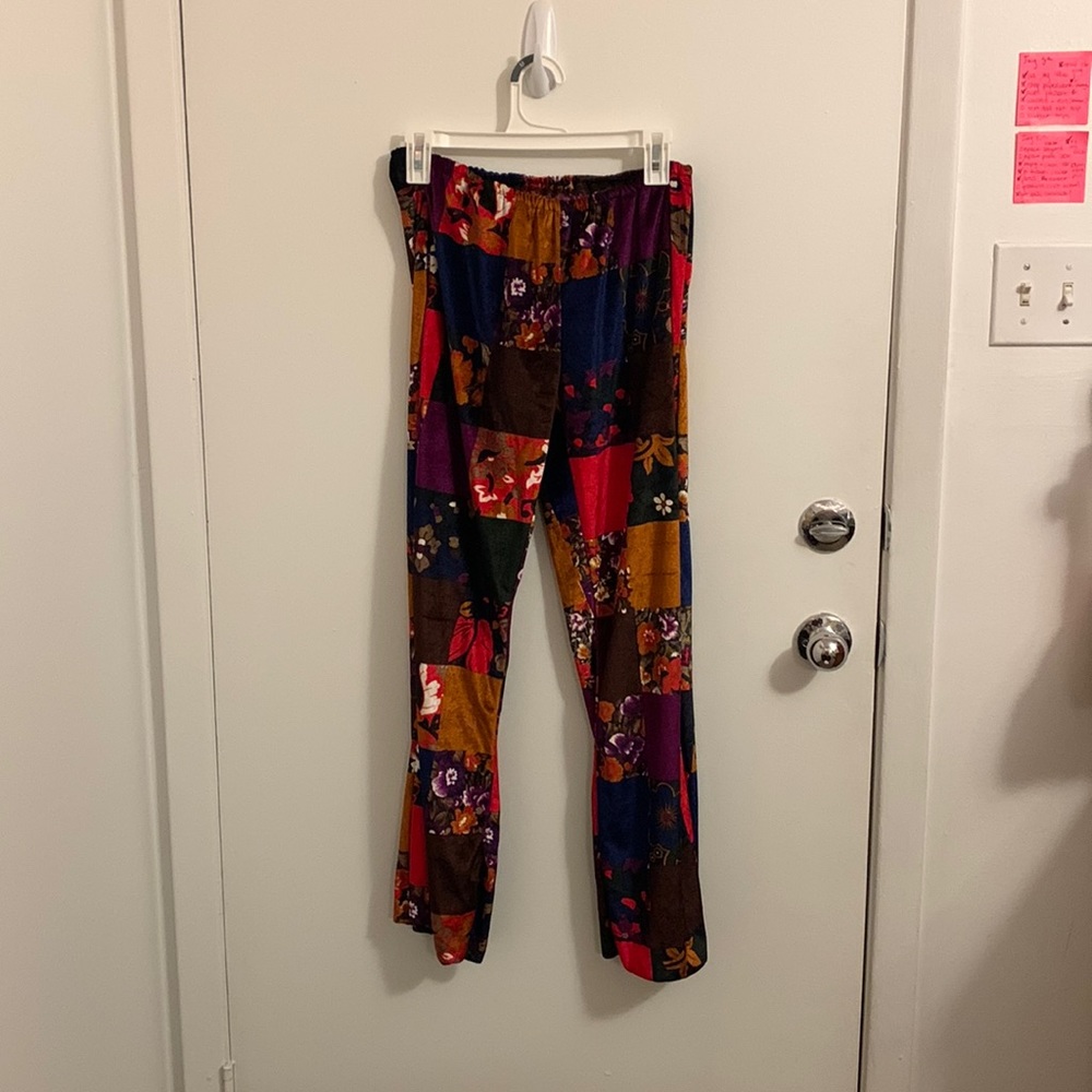 Velvet straight leg Pants